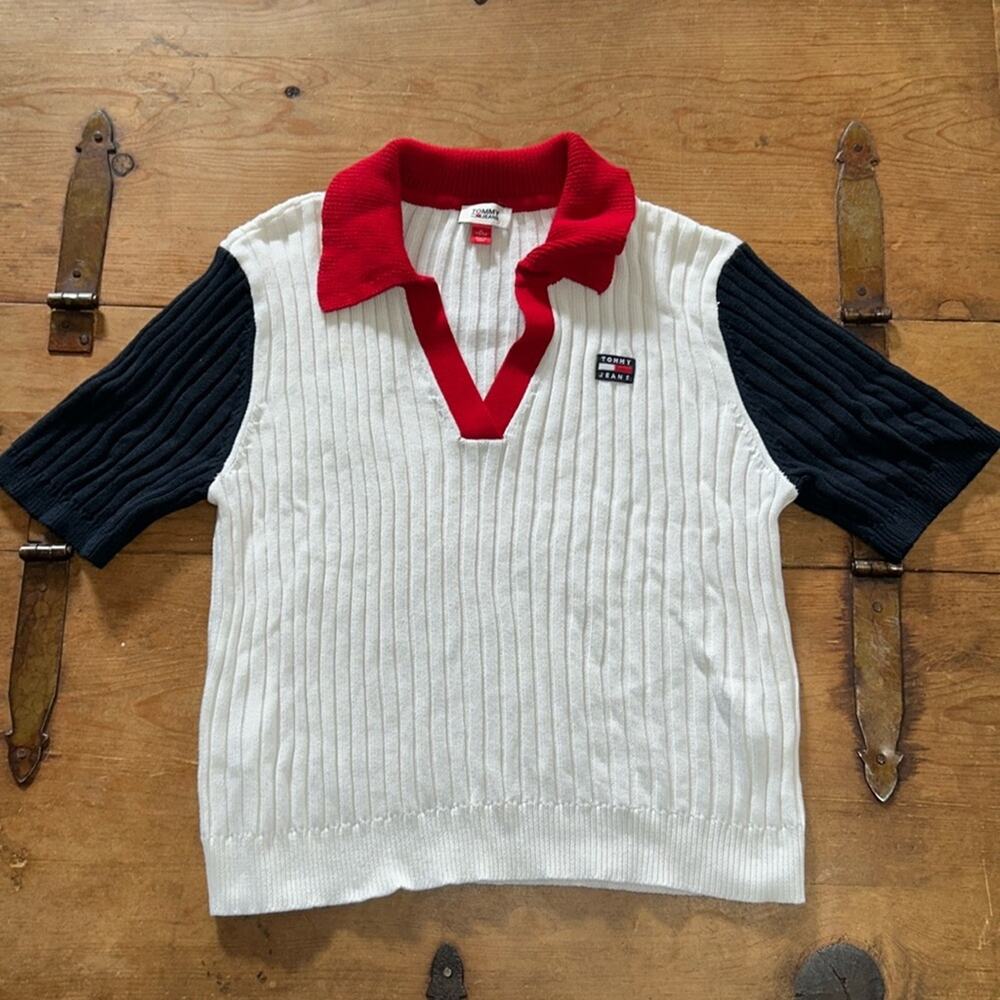 Woman’s Tommy Jeans Collared Sweater size X-Large - Picture 2 of 5